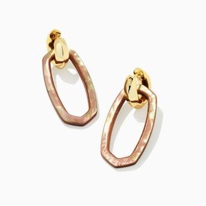 ✨NWT✨ Kendra Scott Danielle Link Earrings • Convertible, Brown Mother-of-Pearl
